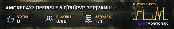 AMOREDAYZ DEERISLE 6.0[RU]PVP|3PP|VANILLA++