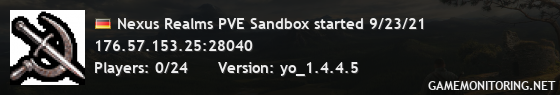 Nexus Realms PVE Sandbox started 9/23/01