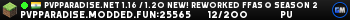 PVPPARADISE.NET 1.16 / 1.20 NEW! Reworked FFAs ☠ Season 2 ☠