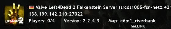 Valve Left4Dead 2 Falkenstein Server (srcds1005-fsn-hetz.421.8)