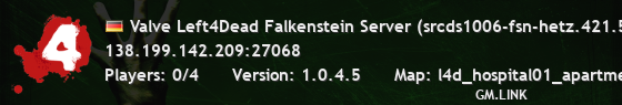 Valve Left4Dead Falkenstein Server (srcds1006-fsn-hetz.421.54)