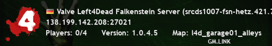 Valve Left4Dead Falkenstein Server (srcds1007-fsn-hetz.421.7)