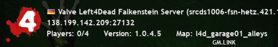 Valve Left4Dead Falkenstein Server (srcds1006-fsn-hetz.421.118)