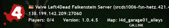 Valve Left4Dead Falkenstein Server (srcds1006-fsn-hetz.421.46)