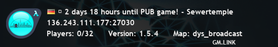 ► 2 days 21 hours until PUB game! - Sewertemple