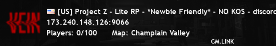 [US] Project Z - Lite RP - *Newbie Friendly* - NO KOS - discord