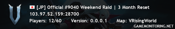 [JP] Official #9040 Weekend Raid | 3 Month Reset