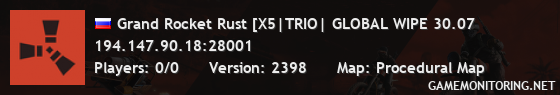 Grand Rocket Rust [X5|TRIO| GLOBAL WIPE 30.07