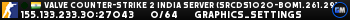 Valve Counter-Strike 2 india Server (srcds1020-bom1.261.29)