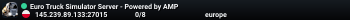 Euro Truck Simulator Server - Powered by AMP