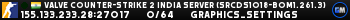 Valve Counter-Strike 2 india Server (srcds1018-bom1.261.3)