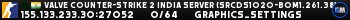 Valve Counter-Strike 2 india Server (srcds1020-bom1.261.38)