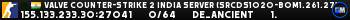 Valve Counter-Strike 2 india Server (srcds1020-bom1.261.27)
