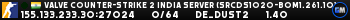 Valve Counter-Strike 2 india Server (srcds1020-bom1.261.10)