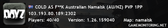 COLD AS F**K Australian Namalsk (AU/NZ) PVP 1PP