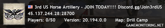3rd US Horse Artillery - JOIN TODAY!!!! Discord.gg/Join3rdUS