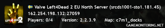 Valve Left4Dead 2 EU North Server (srcds1001-sto1.181.45)