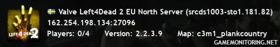 Valve Left4Dead 2 EU North Server (srcds1003-sto1.181.82)