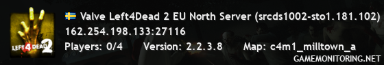 Valve Left4Dead 2 EU North Server (srcds1002-sto1.181.102)