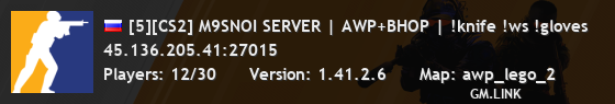 [5][CS2] M9SNOI SERVER | AWP+BHOP | !knife !ws !gloves