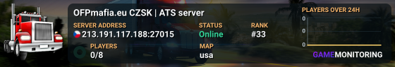 ATS server — stav serveru a počet hráčů