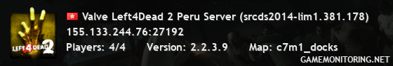 Valve Left4Dead 2 Peru Server (srcds2014-lim1.381.178)