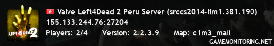 Valve Left4Dead 2 Peru Server (srcds2014-lim1.381.190)