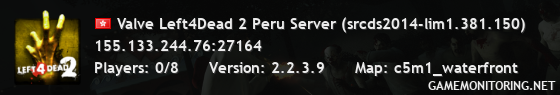Valve Left4Dead 2 Peru Server (srcds2014-lim1.381.150)