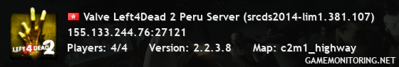 Valve Left4Dead 2 Peru Server (srcds2014-lim1.381.107)