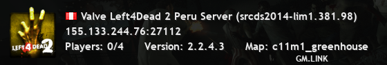 Valve Left4Dead 2 Peru Server (srcds2014-lim1.381.98)