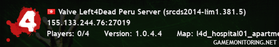 Valve Left4Dead Peru Server (srcds2014-lim1.381.5)