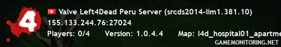 Valve Left4Dead Peru Server (srcds2014-lim1.381.10)