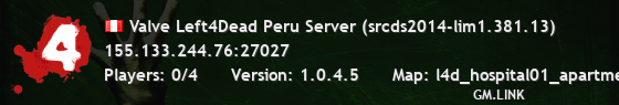 Valve Left4Dead Peru Server (srcds2014-lim1.381.13)