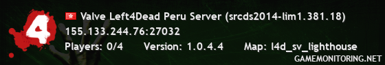 Valve Left4Dead Peru Server (srcds2014-lim1.381.18)
