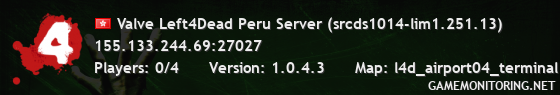 Valve Left4Dead Peru Server (srcds1014-lim1.251.13)