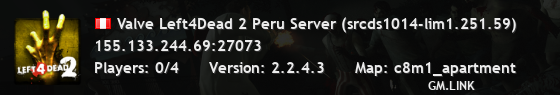 Valve Left4Dead 2 Peru Server (srcds1014-lim1.251.59)