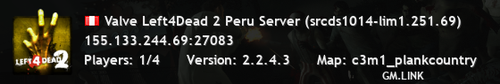 Valve Left4Dead 2 Peru Server (srcds1014-lim1.251.69)