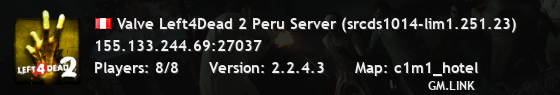 Valve Left4Dead 2 Peru Server (srcds1014-lim1.251.23)
