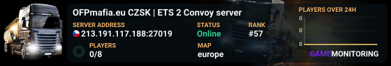 ETS 2 Convoy — stav serveru a počet hráčů