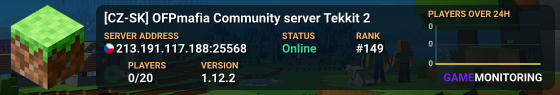 Tekkit 2 — stav serveru a počet hráčů