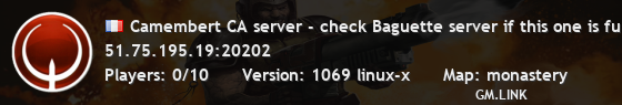 Camembert CA server - check Baguette server if this one is full