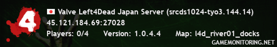 Valve Left4Dead Japan Server (srcds1024-tyo3.144.14)