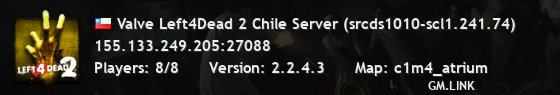 Valve Left4Dead 2 Chile Server (srcds1010-scl1.241.74)