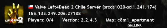 Valve Left4Dead 2 Chile Server (srcds1020-scl1.241.174)