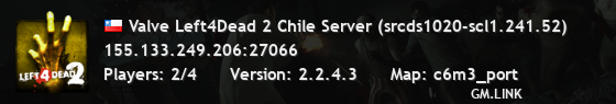 Valve Left4Dead 2 Chile Server (srcds1020-scl1.241.52)