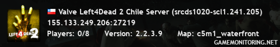 Valve Left4Dead 2 Chile Server (srcds1020-scl1.241.205)