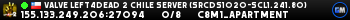 Valve Left4Dead 2 Chile Server (srcds1020-scl1.241.80)