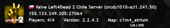 Valve Left4Dead 2 Chile Server (srcds1010-scl1.241.50)