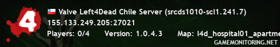 Valve Left4Dead Chile Server (srcds1010-scl1.241.7)