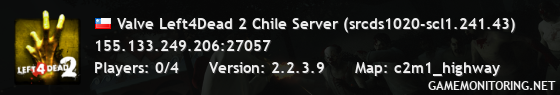 Valve Left4Dead Chile Server (srcds1020-scl1.241.43)